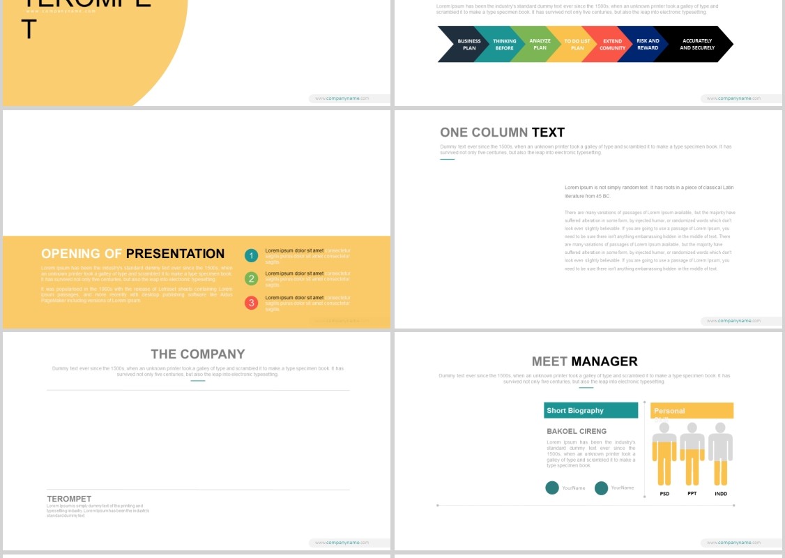 数据图表分析工作通用PPT模板Terompet - Powerpoint Template