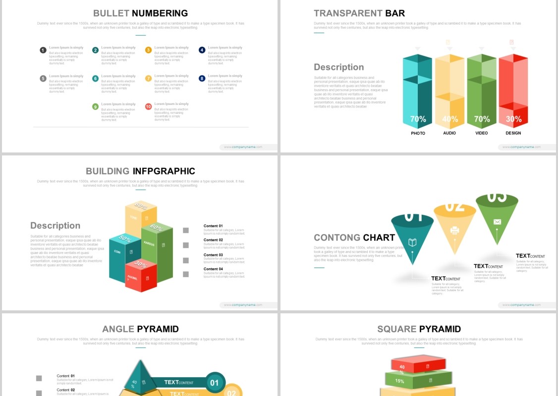 数据图表分析工作通用PPT模板Terompet - Powerpoint Template