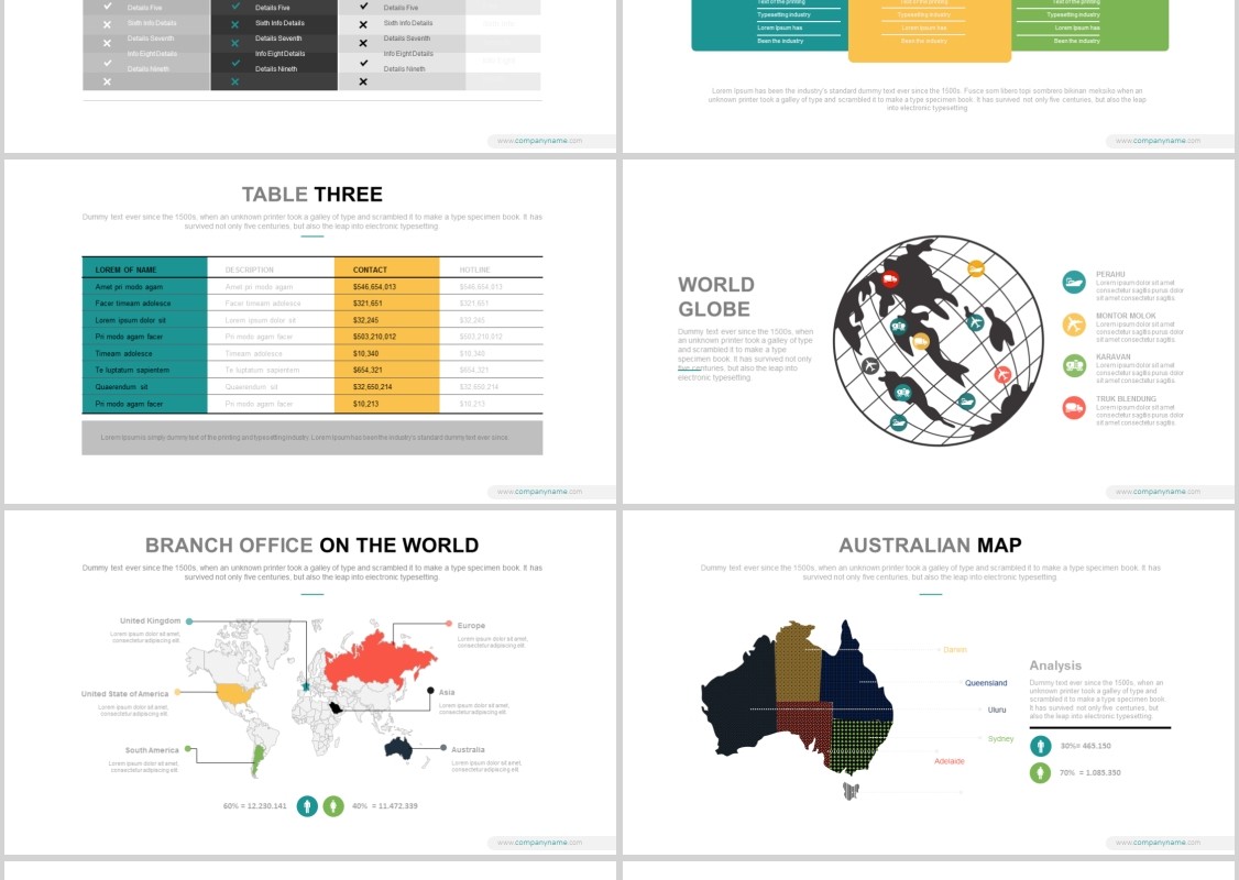 数据图表分析工作通用PPT模板Terompet - Powerpoint Template