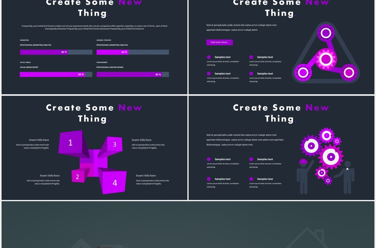 紫色商务项目宣传介绍PPT模板meteorid powerpoint template