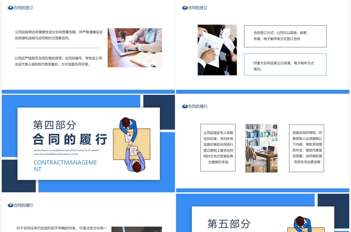 合同管理常识动态PPT模板