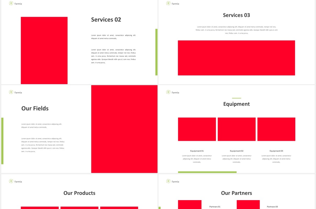 农业图片排版设计PPT模板Farming Powerpoint Template
