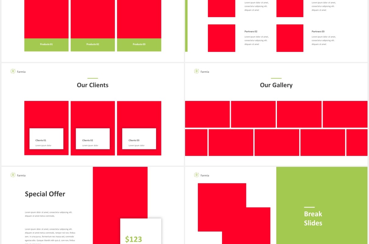 农业图片排版设计PPT模板Farming Powerpoint Template