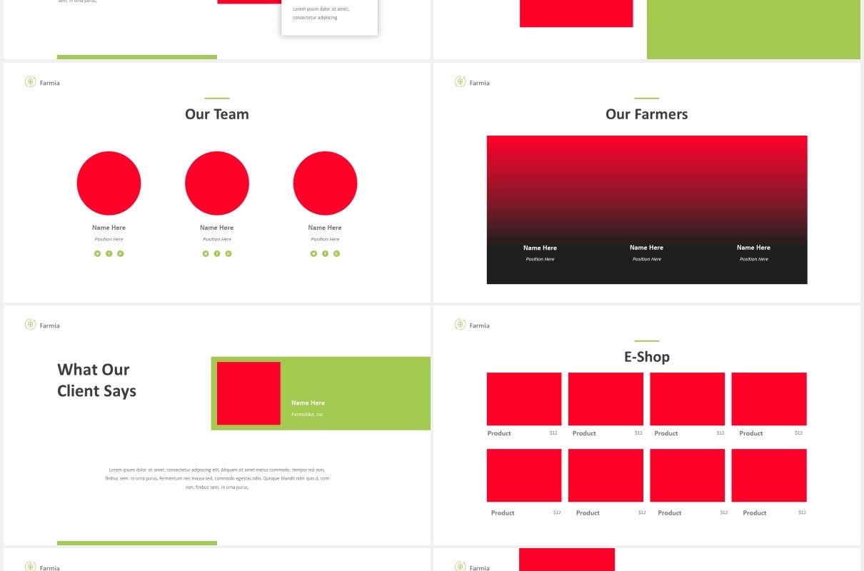 农业图片排版设计PPT模板Farming Powerpoint Template