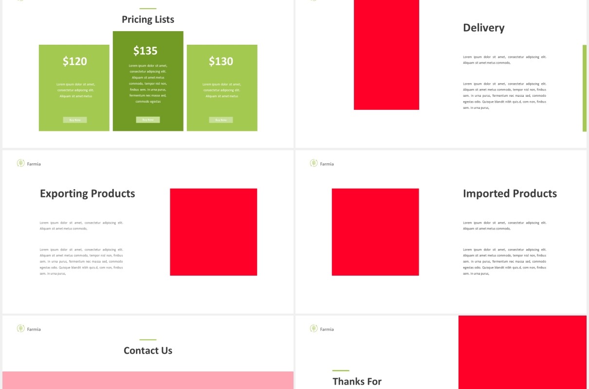 农业图片排版设计PPT模板Farming Powerpoint Template