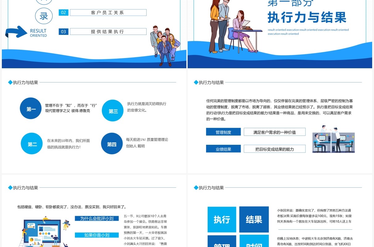 企业培训以结果为导向的执行力动态PPT模板