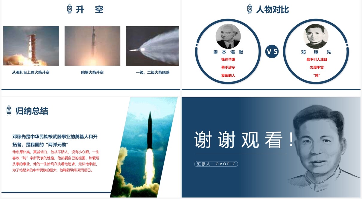 初中教学七年级语文课件邓稼先ppt模板