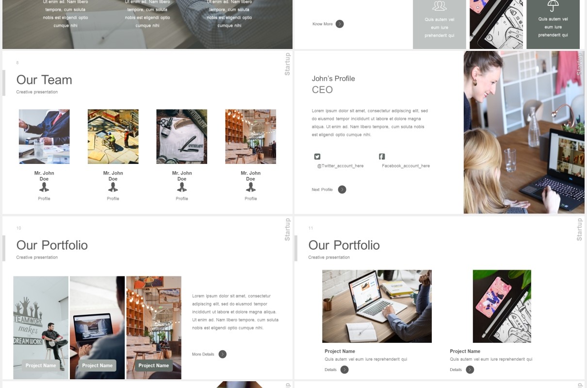 项目启动报告总结PPT数据图表素材模板startup powerpoint template