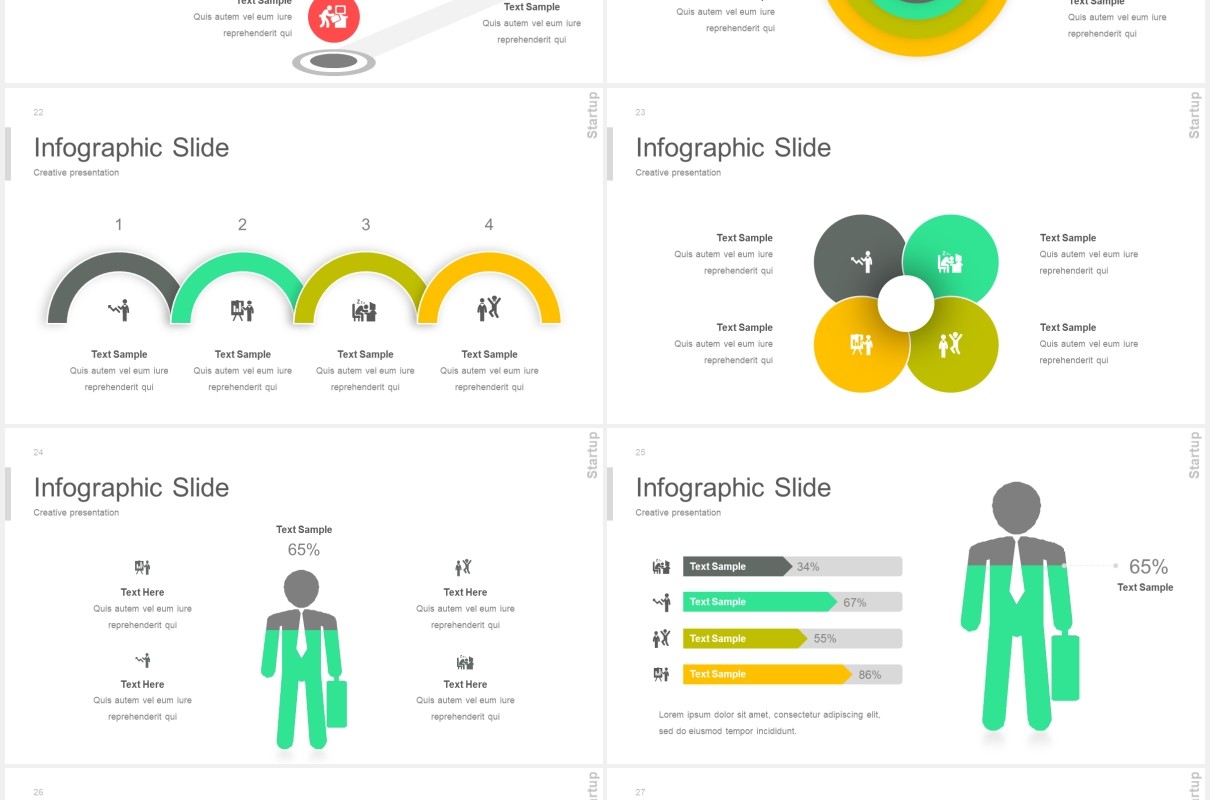 项目启动报告总结PPT数据图表素材模板startup powerpoint template