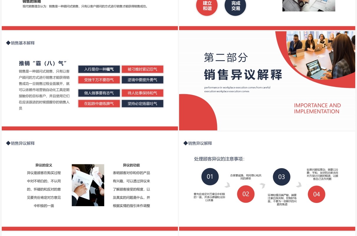 奋斗拼搏销售基本知识培训动态PPT模板