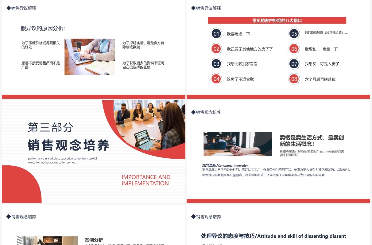 奋斗拼搏销售基本知识培训动态PPT模板