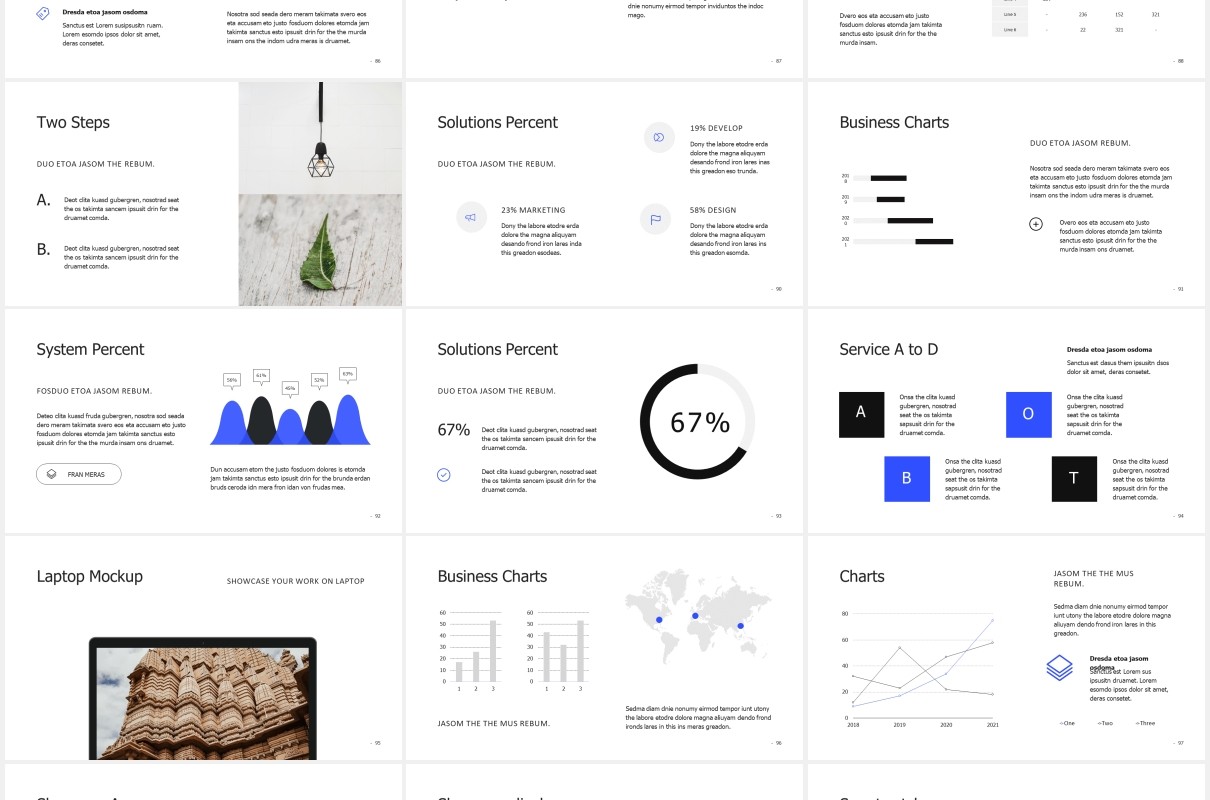 简洁图片排版设计PPT模板MURO - Powerpoint Minimal Template
