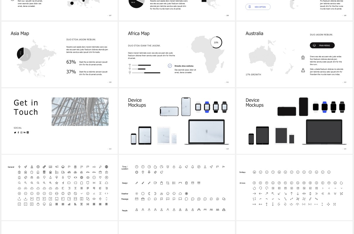 简洁图片排版设计PPT模板MURO - Powerpoint Minimal Template