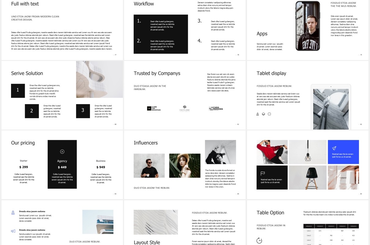简洁图片排版设计PPT模板MURO - Powerpoint Minimal Template