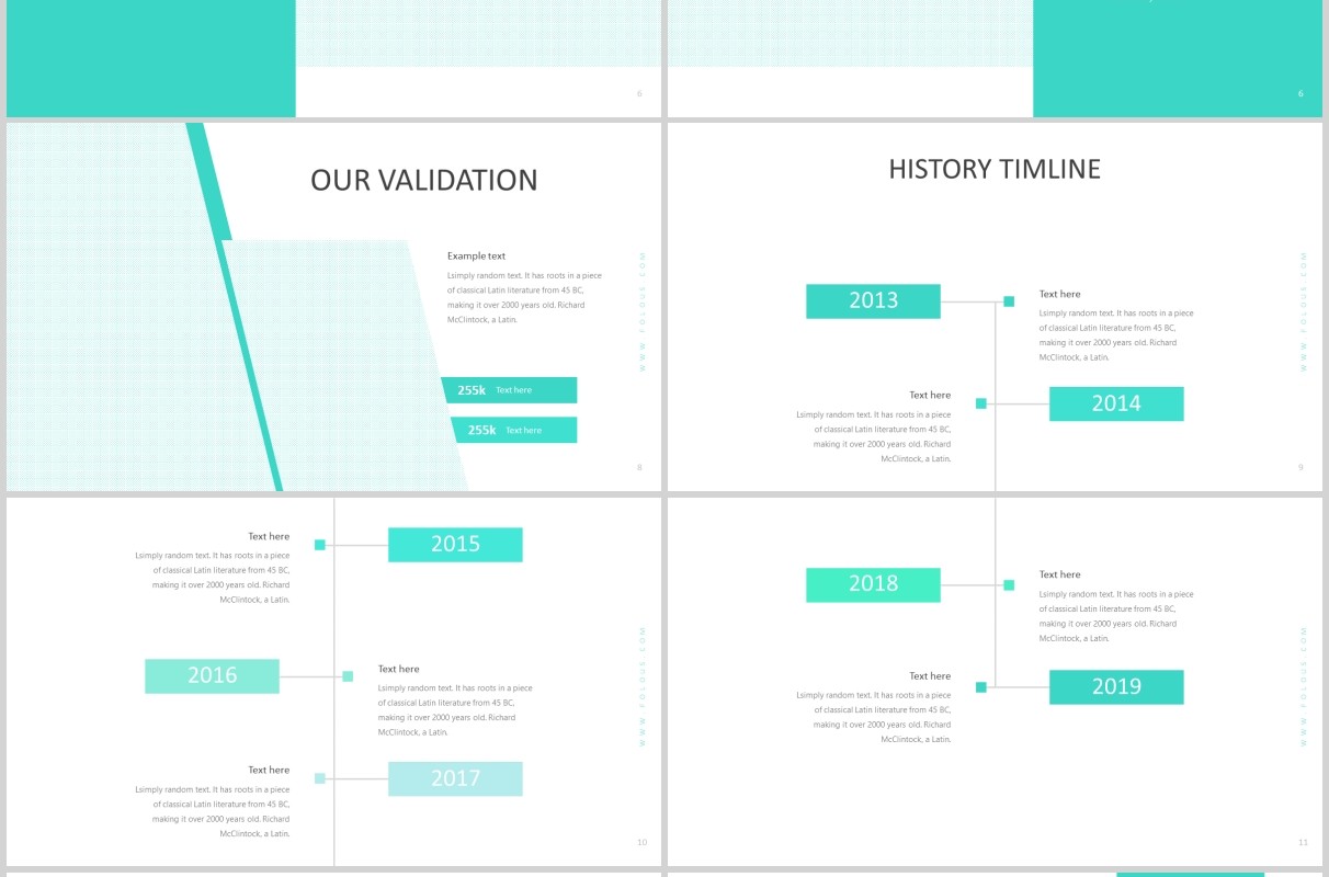 企业宣传公司历程时间轴介绍PPT模板版式设计Folous - Powerpoint Template