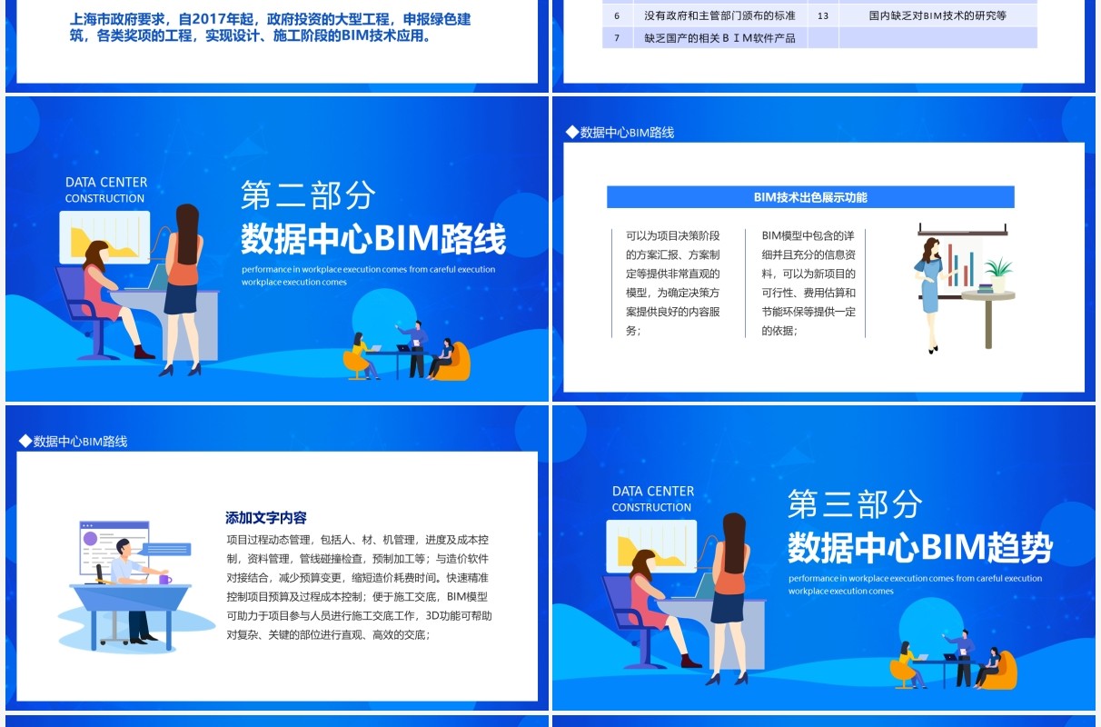 BIM技术在数据中心建设领域的应用分析报告动态PPT模板