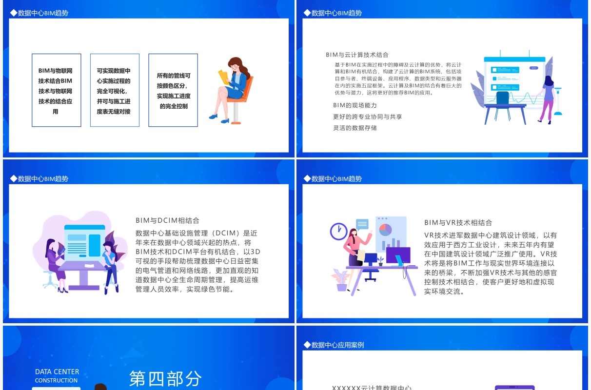 BIM技术在数据中心建设领域的应用分析报告动态PPT模板