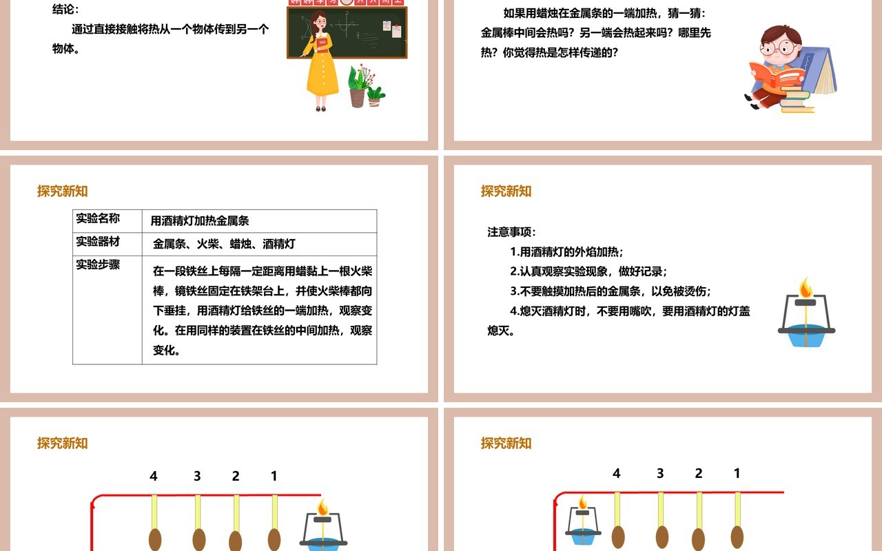 教科版五年级科学下册热是怎样传递的课件PPT模板