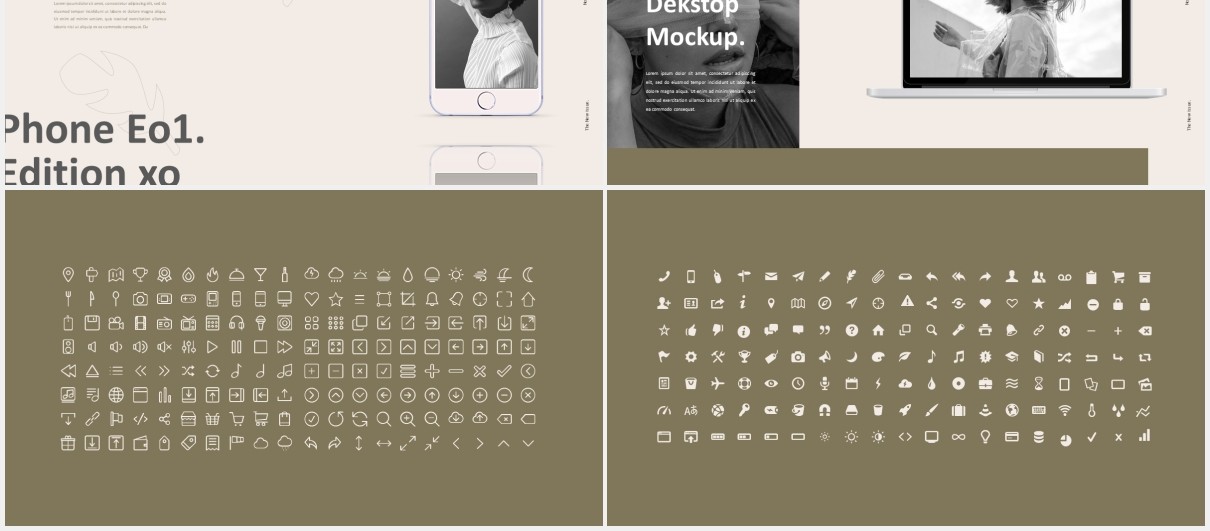 时尚创意图片排版PPT模板laxury lookbook fashion powerpoint creative