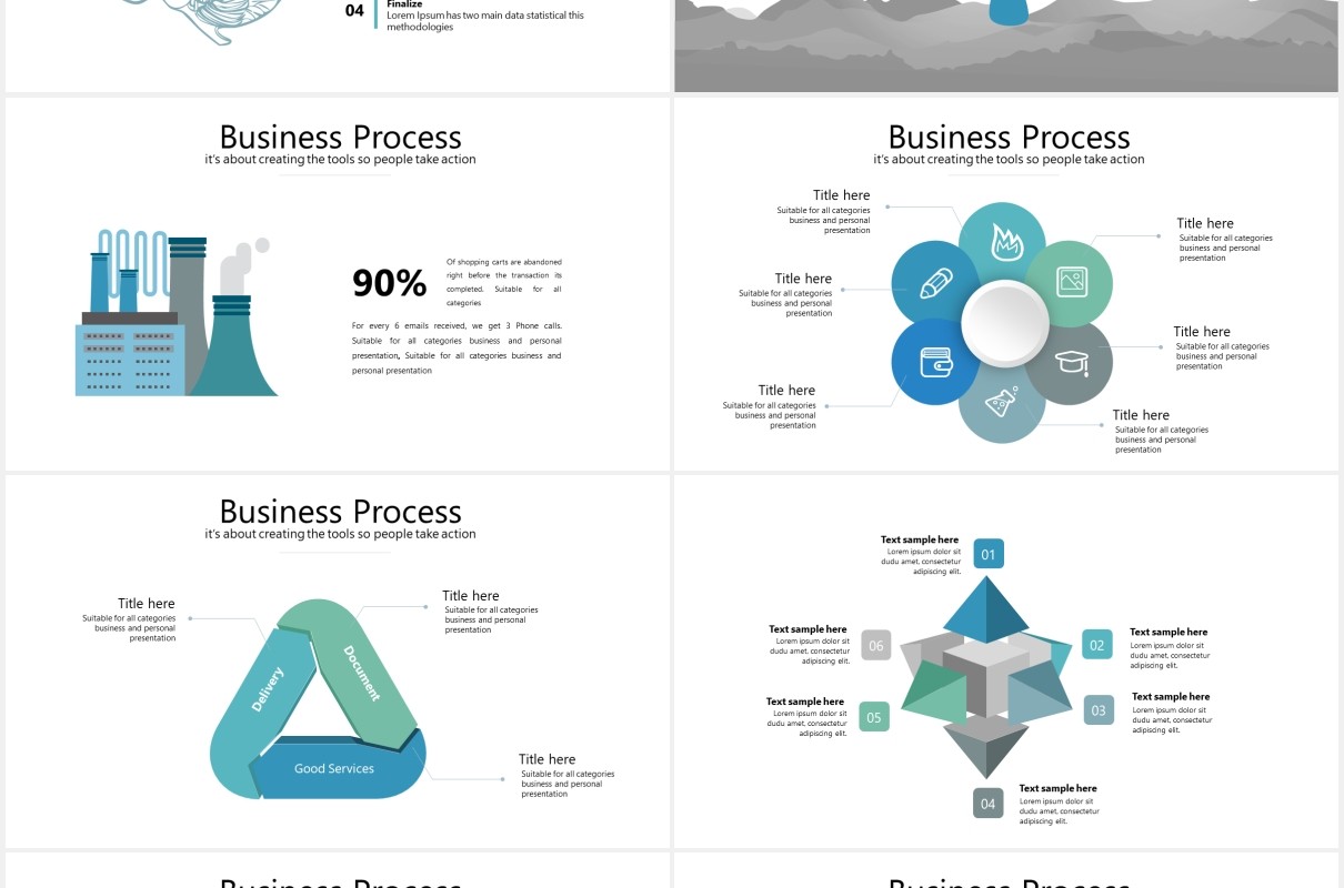 简约商务工作汇报箭头流程图信息图表PPT模板turkish powerpoint