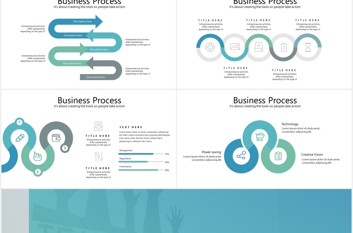 简约商务工作汇报箭头流程图信息图表PPT模板turkish powerpoint