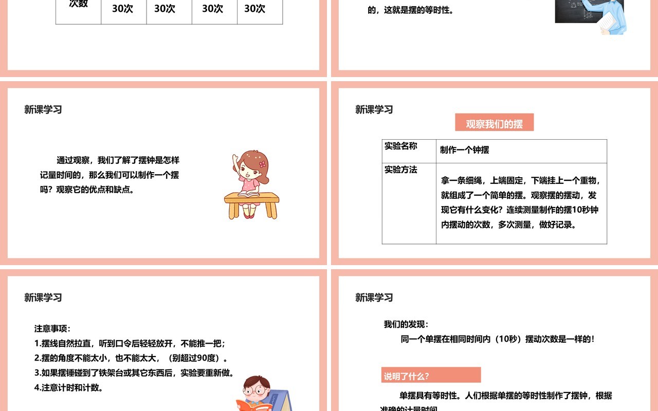 教科版五年级科学下册机械摆钟课件PPT模板