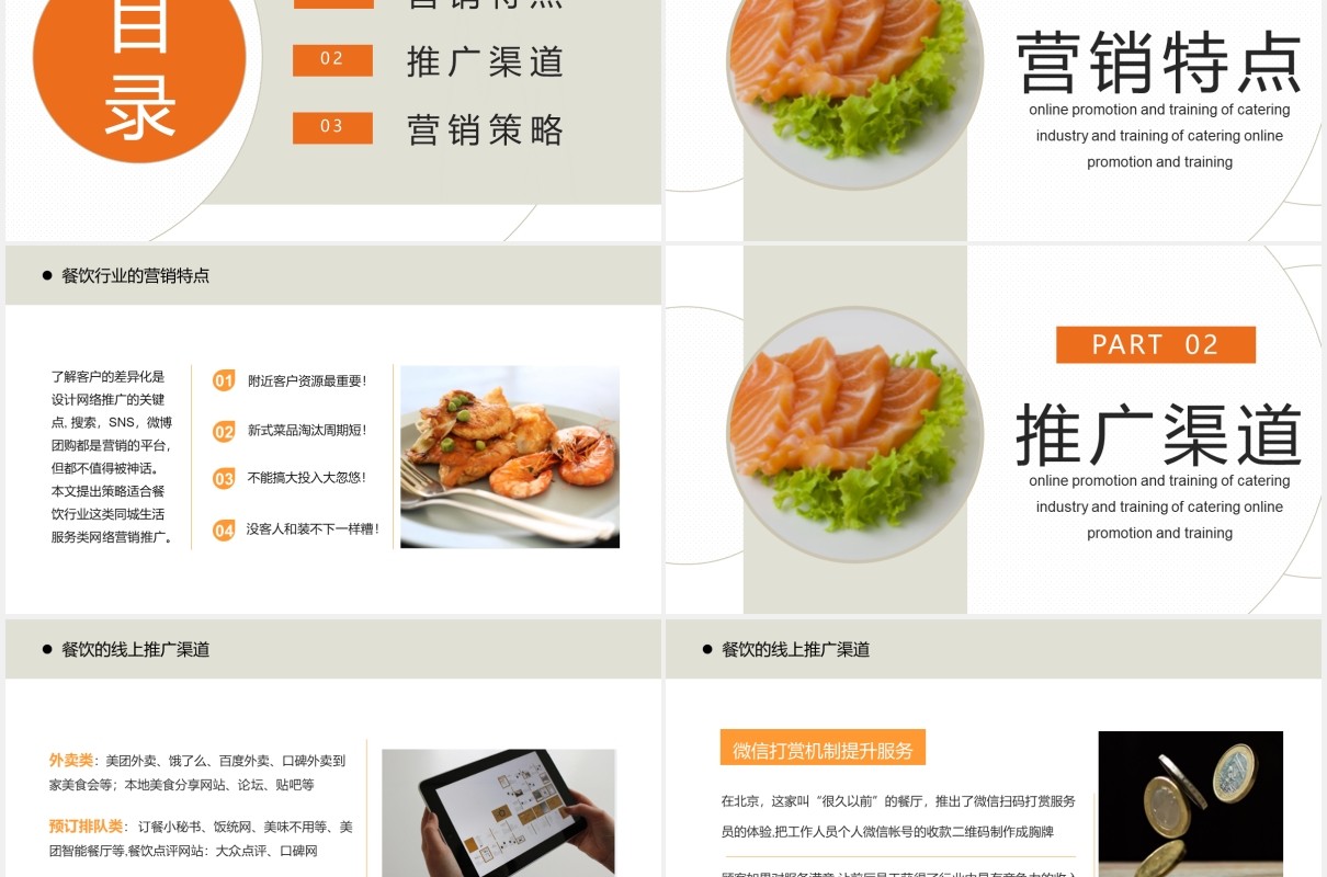 2021商务风餐饮行业营销策划通用PPT模板