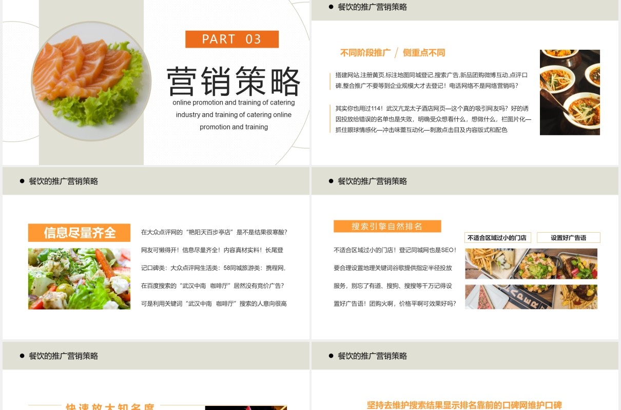 2021商务风餐饮行业营销策划通用PPT模板