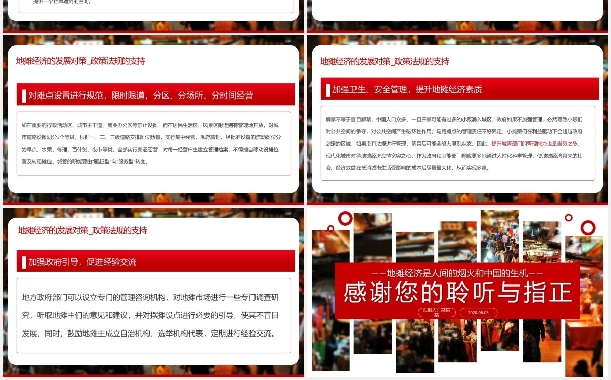 解读地摊经济发展趋势汇报PPT模板