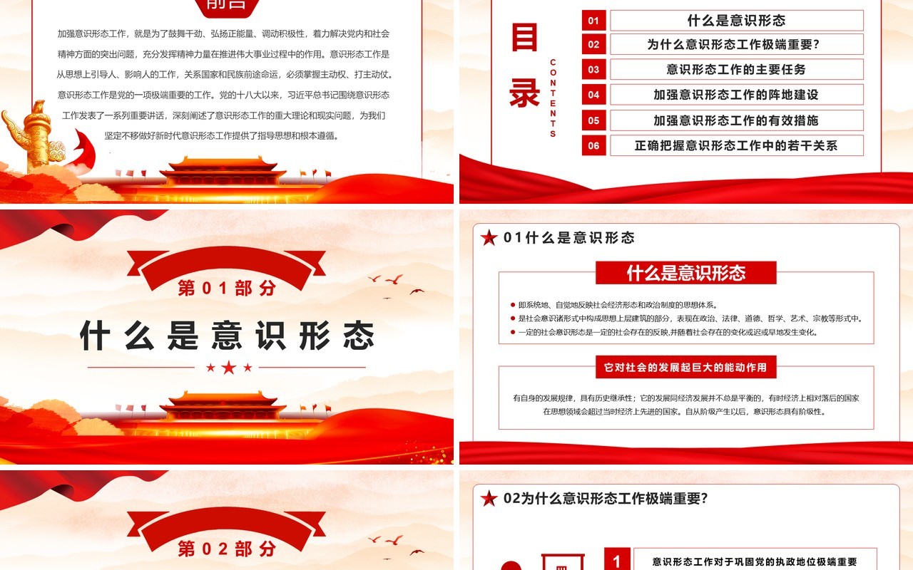 坚定不移做好新时代意识形态工作专题党课教育PPT模板