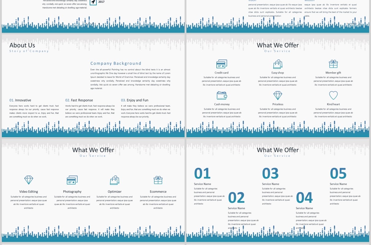 产品展示项目介绍PPT模板版式设计MELT Powerpoint Template