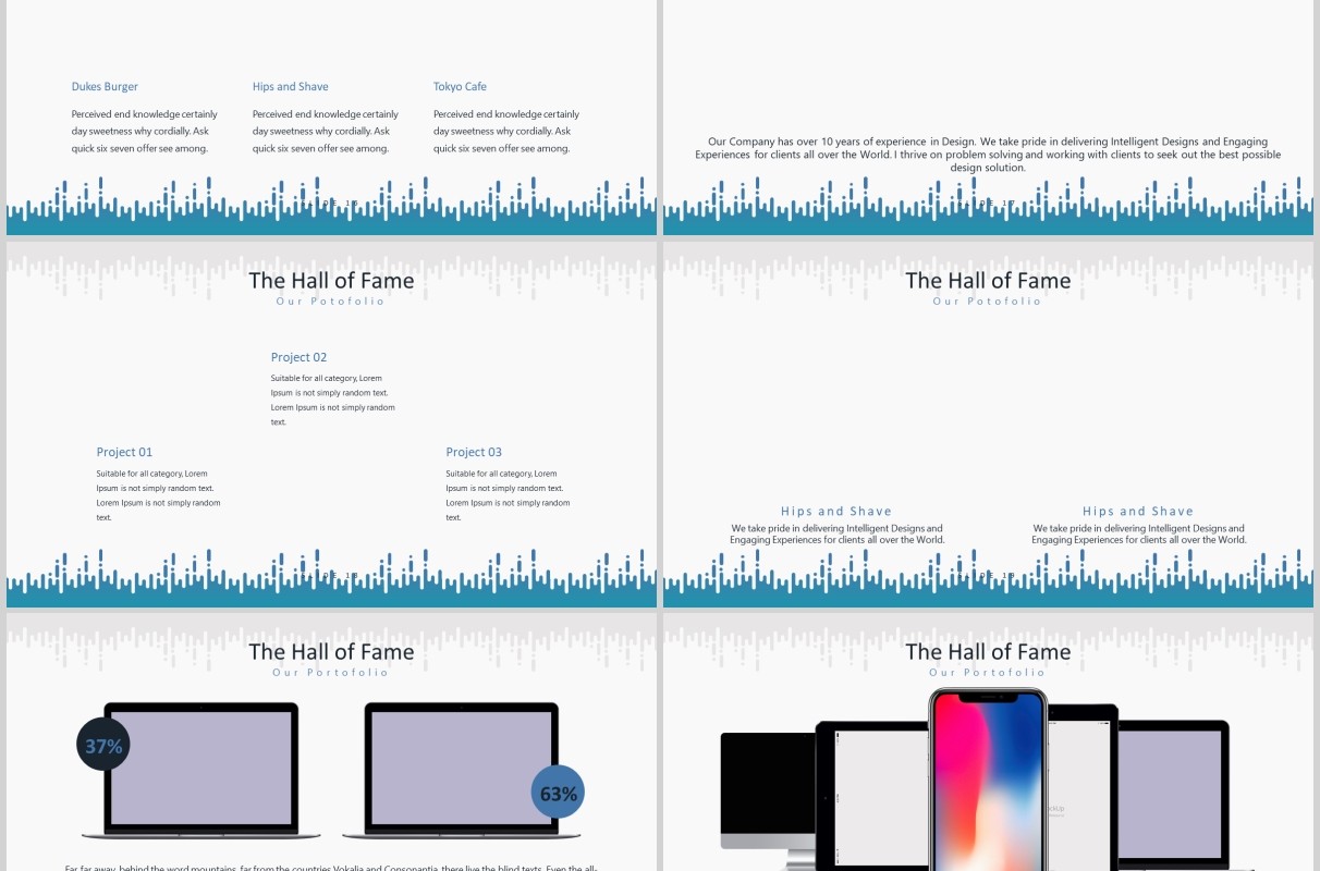 产品展示项目介绍PPT模板版式设计MELT Powerpoint Template