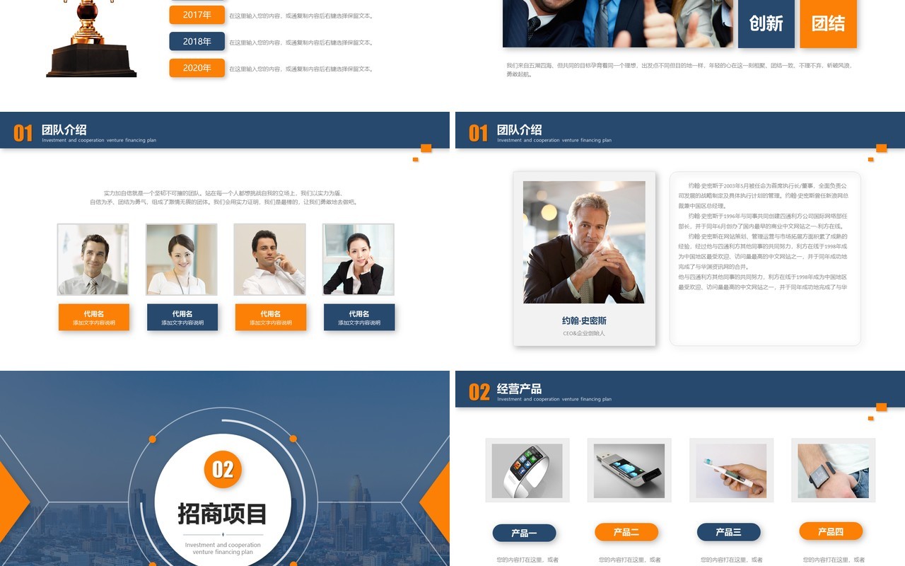 公司项目招商合作计划书PPT模板