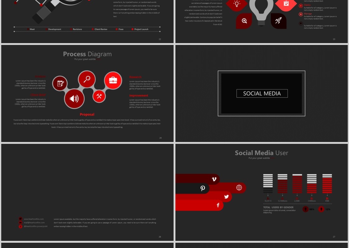 向上阶梯工作汇报PPT信息图表模板HEART ON FIRE Powerpoint