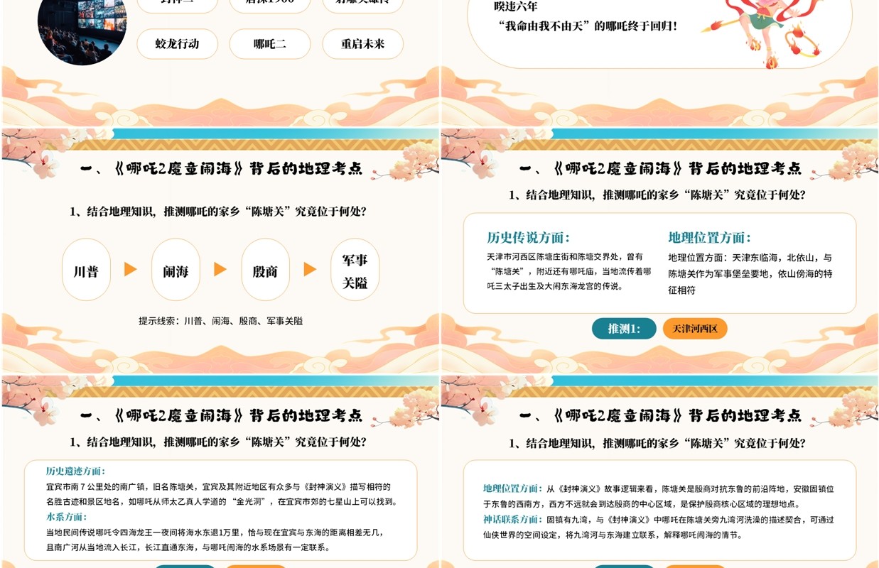 绿色中国风开学第一课之地理PPT模板