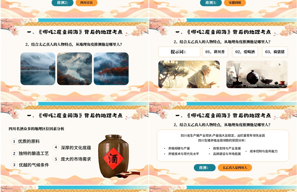 绿色中国风开学第一课之地理PPT模板