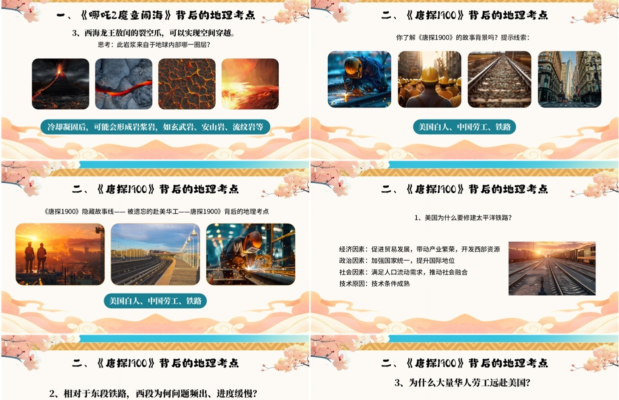 绿色中国风开学第一课之地理PPT模板