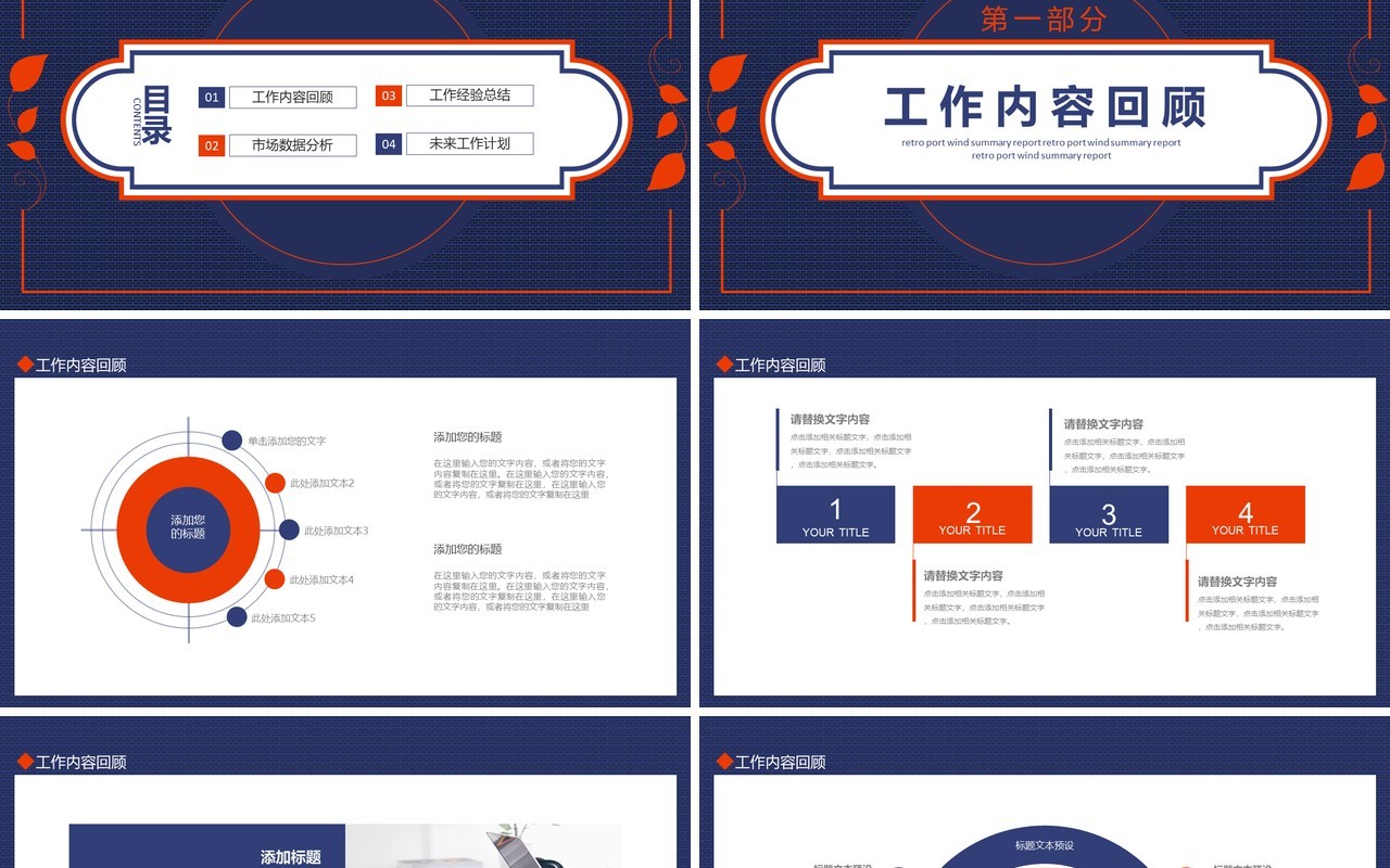 复古港风总结汇报动态PPT模板
