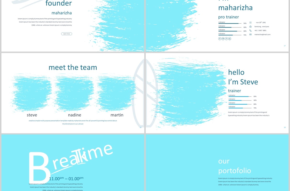 户外冲浪旅游度假宣传PPT图文排版模板Sagara Powerpoint Template