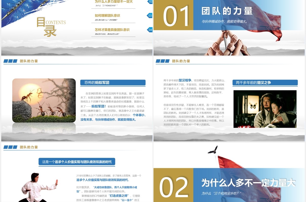商务创意新员工入职培训之团队意识管理课件PPT模板