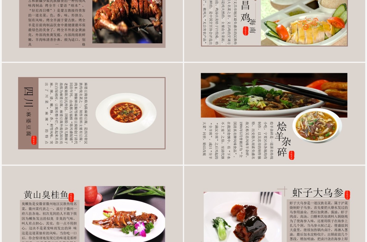 中国美食中国味道舌尖中国PPT模板