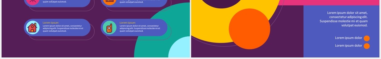 深色背景彩色工作通用图文排版设计PPT模板MOTIFE (DARK) - Colorful Presentation Template