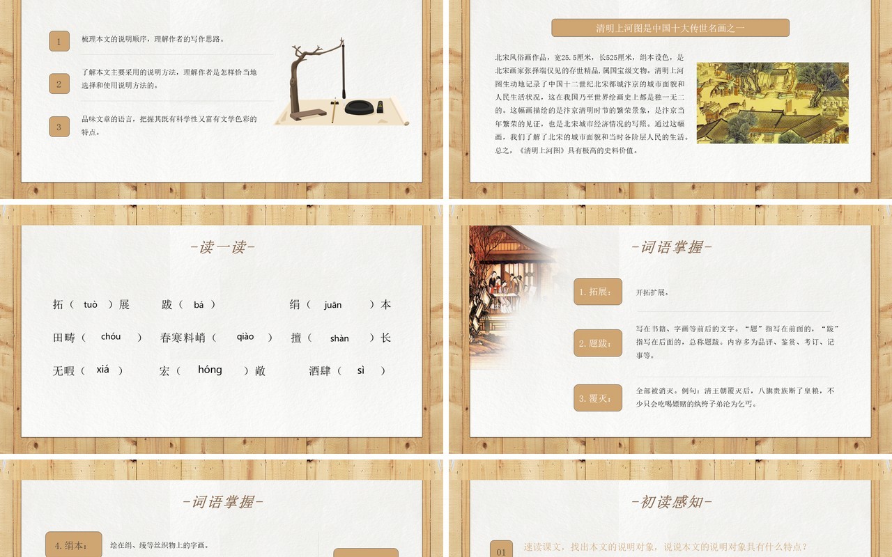 部编版八年级语文上册梦回繁华课件PPT模板