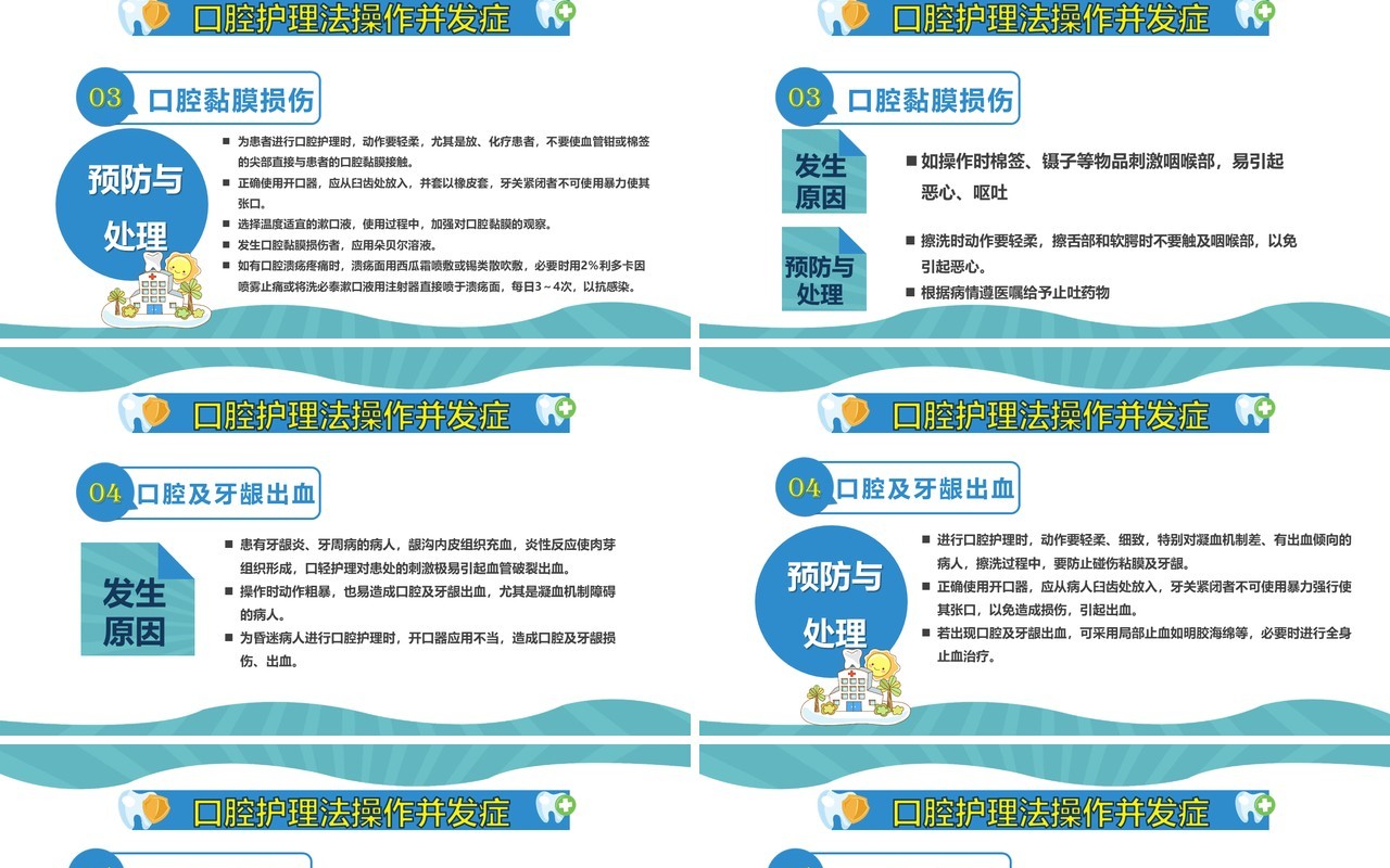 口腔健康外科病人护理医疗医院PPT模板
