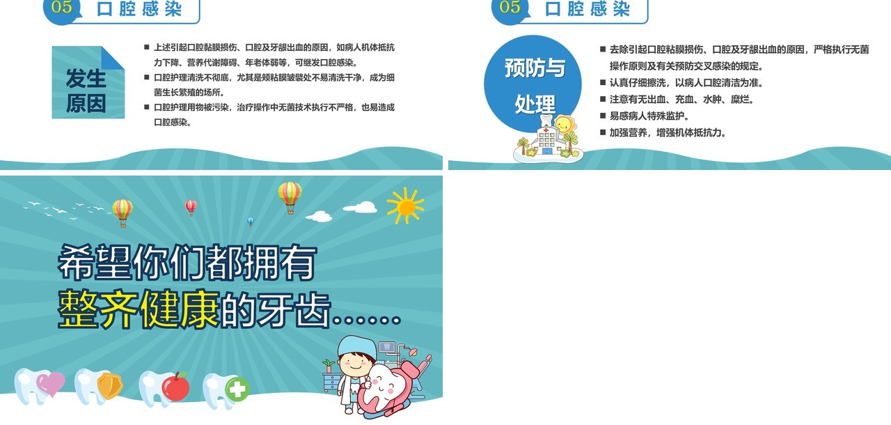 口腔健康外科病人护理医疗医院PPT模板