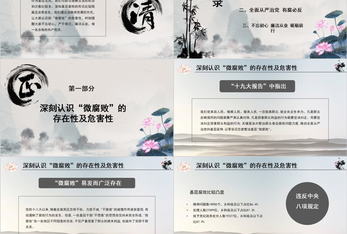 不忘初心做一名合格的共产党员廉洁廉政PPT模板