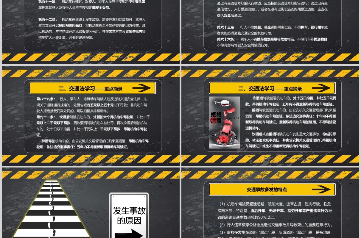 学生交通安全教育课件PPT模板