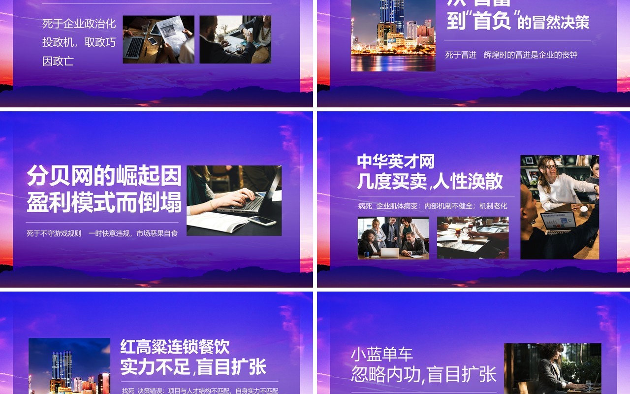 商业趋势企业痛点分析动态PPT模板