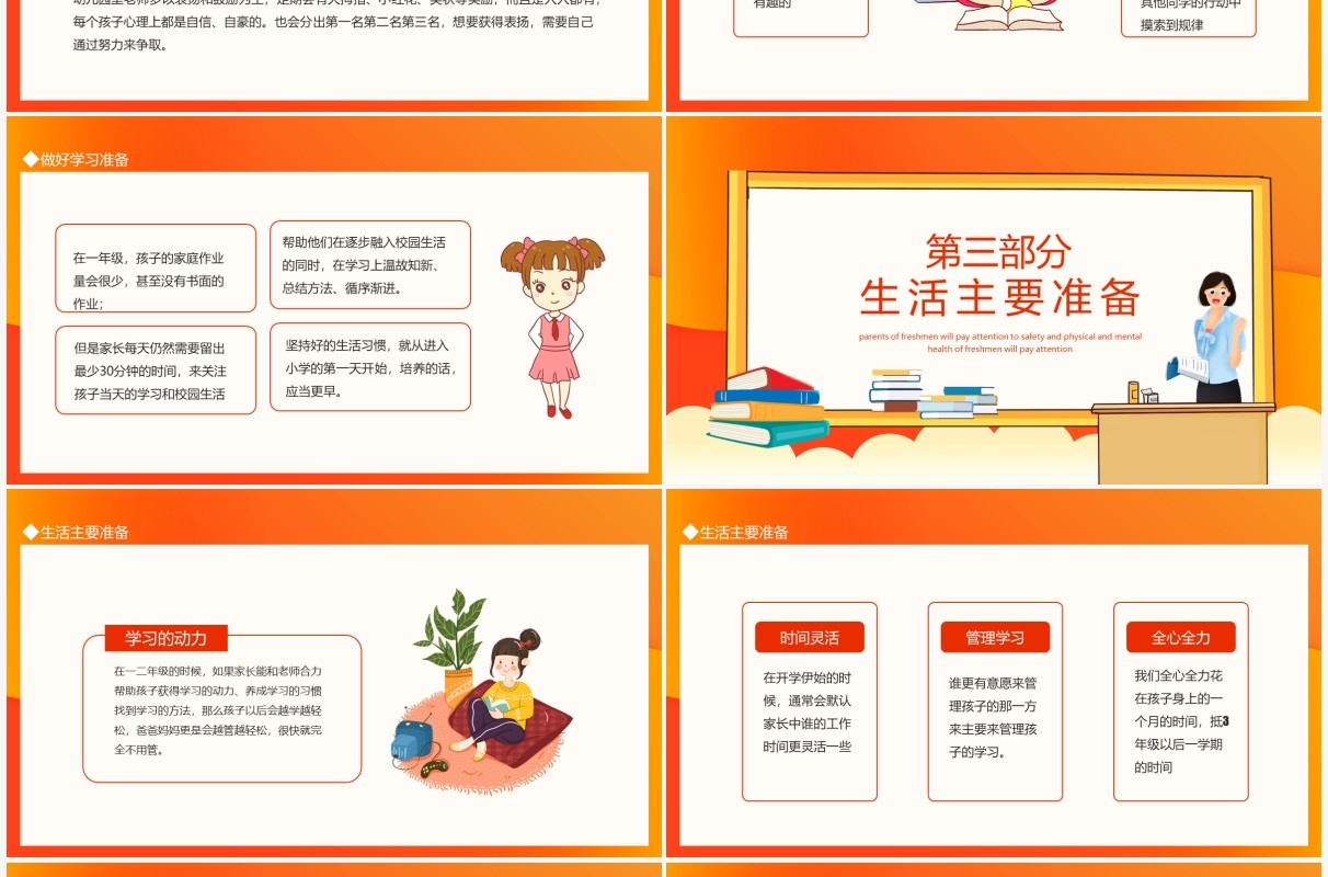 新生入学家长会关注安全身心健康动态PPT模板