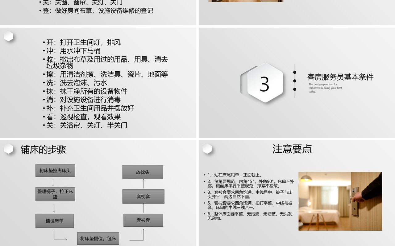 酒店客房服务技能培训PPT模板